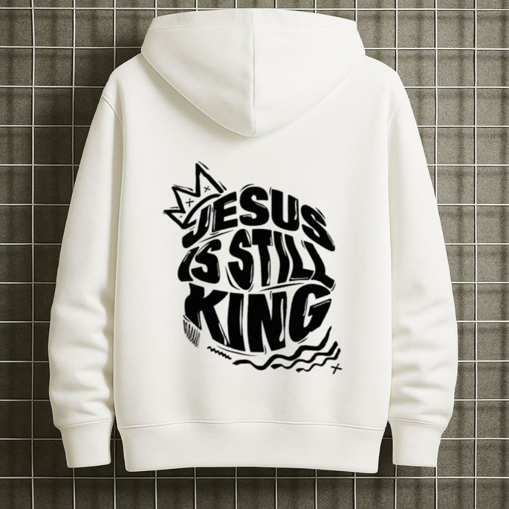 Moletom Canguru Jesus Is Still King Com Capuz E Bolso Casaco Feminino Masculino Flanelado Unissex Inverno Algodão