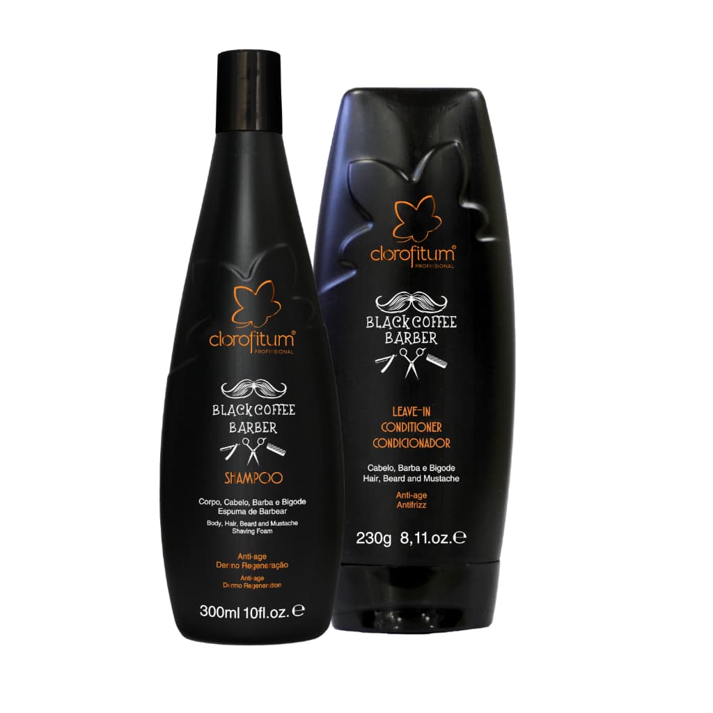 Shampoo e Condicionador Leave-in Masculino de 230g Serve para Barba Cabelo e Bigode