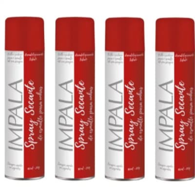 Kit Com 4 Spray Secante de Esmalte Para Unha Impala