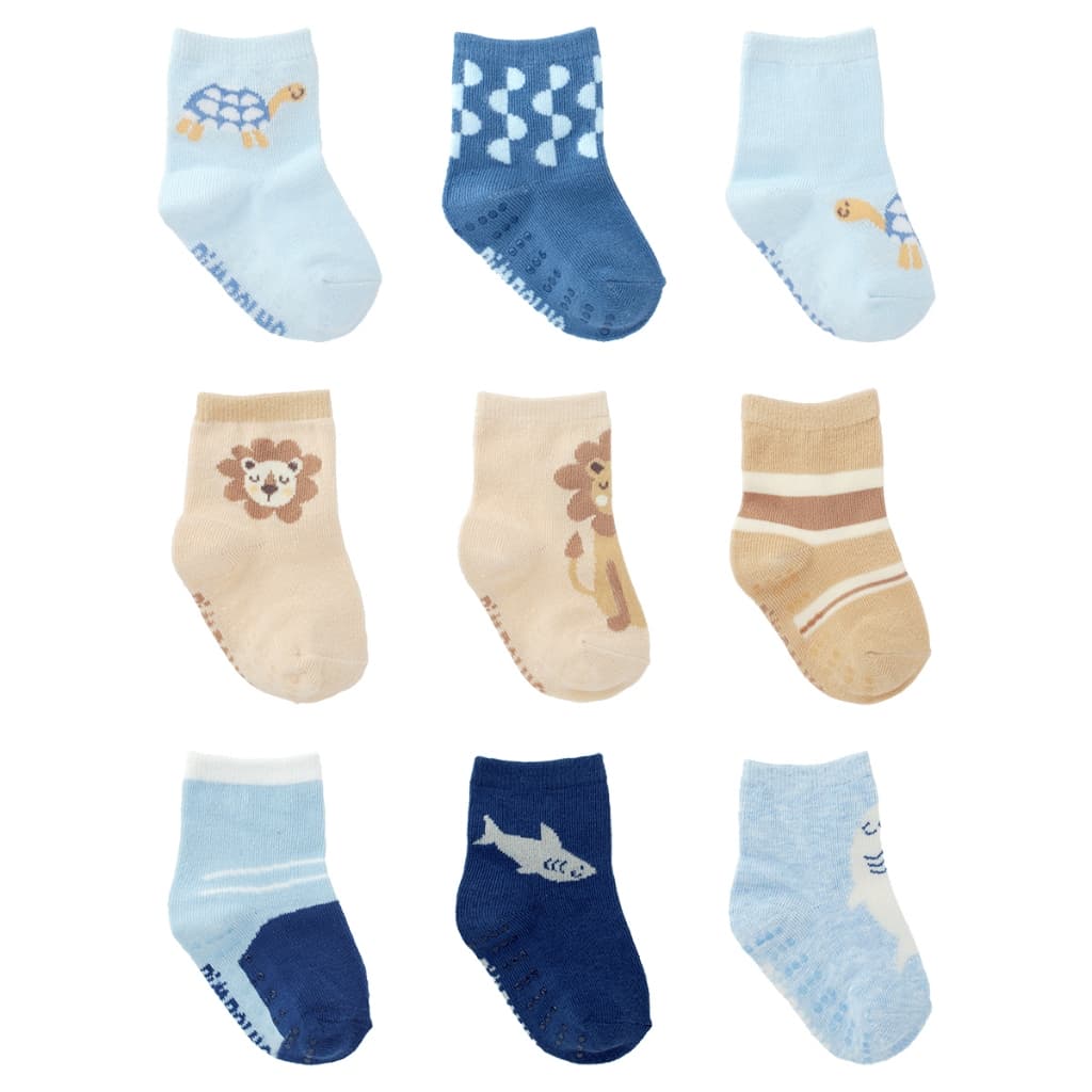 Kit 03 Pares de Meias Infantil Masc Tam 16 a 20 Algodão PIMPOLHO Antiderrapante Idade 06 a 12 me
