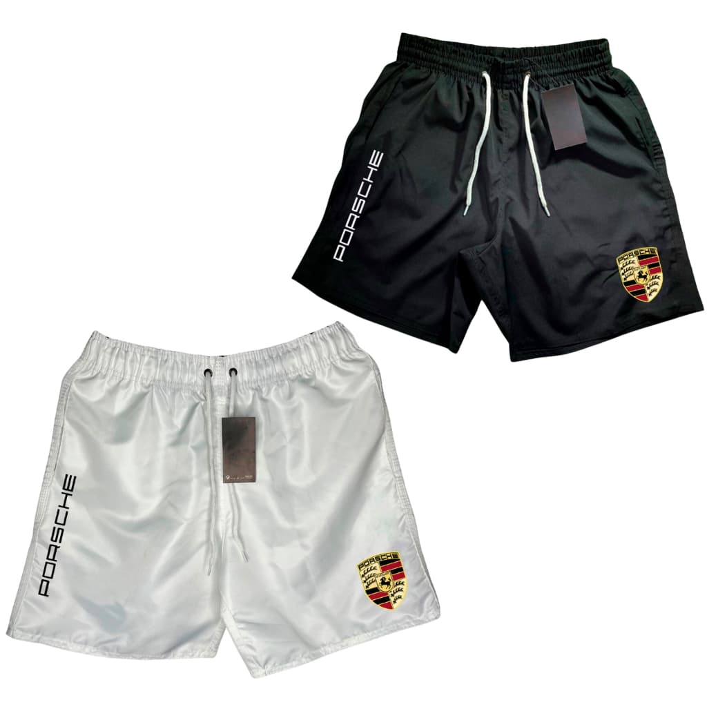 Kit 2 Bermudas Mauricinho Tactel Basquete Skate Corrida - PORSCHE- EcommerceLola2
