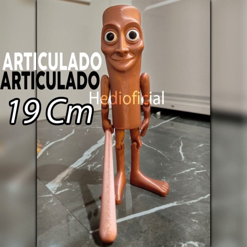 boneco Tun Tung tung Sahur brinquedo meme viral articulado