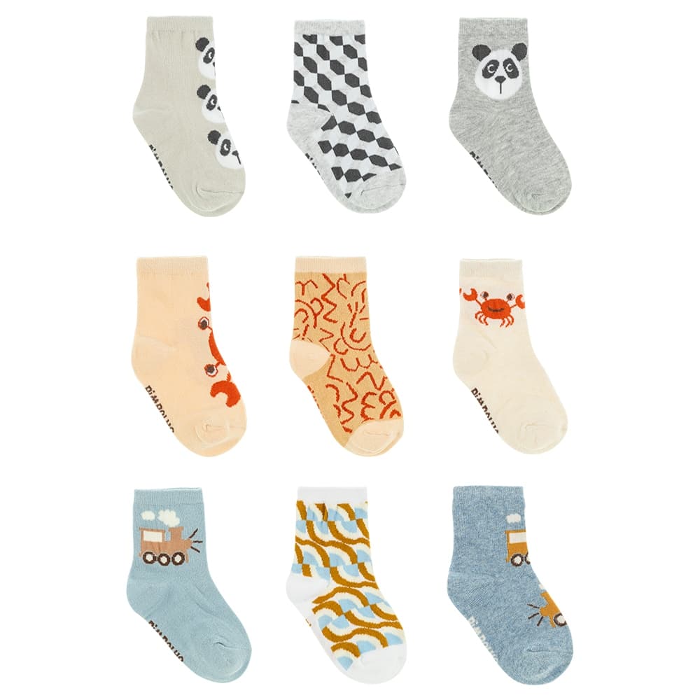 Kit 03 Pares de Meias Infantil Masc Tam 26 a 30 Algodão PIMPOLHO Confortável Idade 3,5 a 06 anos