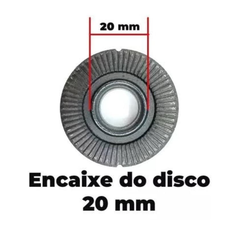 Flange P/ Esmerilhadeira P/ Disco Com Furo 20 Mm
