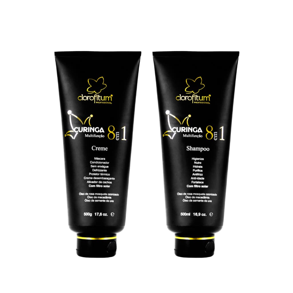 Kit Multifuncional Curinga 8 em 1 Creme e Shampoo (500g)