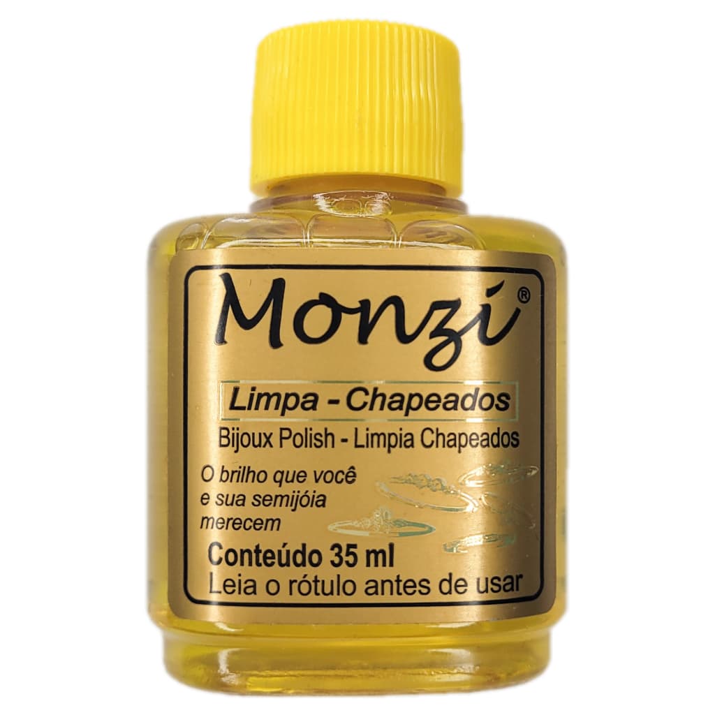 Monzi Limpa Folheado 35 ml Brilho Polimento Limpeza Joias Semijoias Chapeados Original