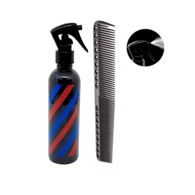 Kit Pente De Carbono Umi + Borrifador Pulverizador Barbearia