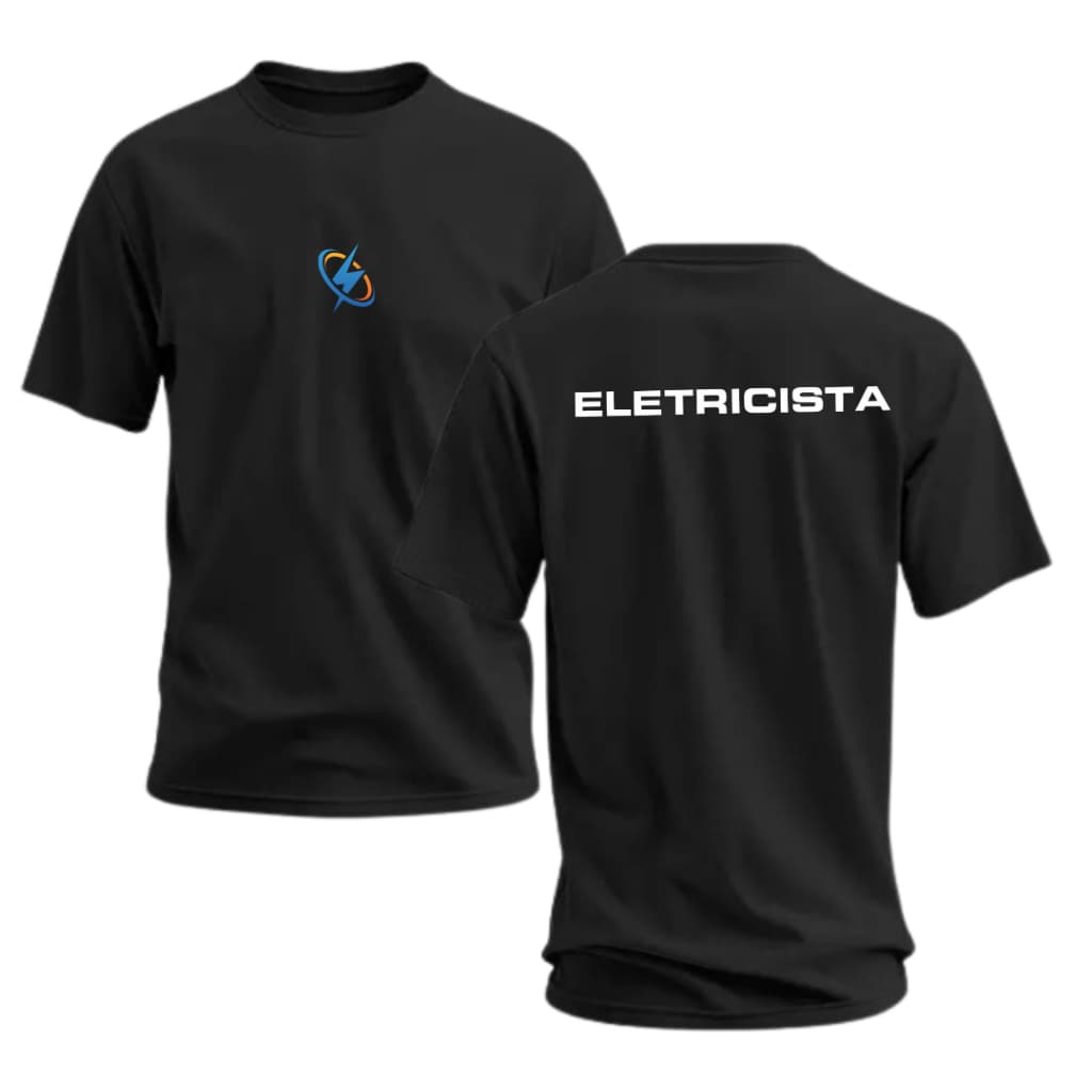 Camiseta/Camisa Eletricista Blusa Profissional Exclusiva 100% Algodão Macia e Leve Uniforme