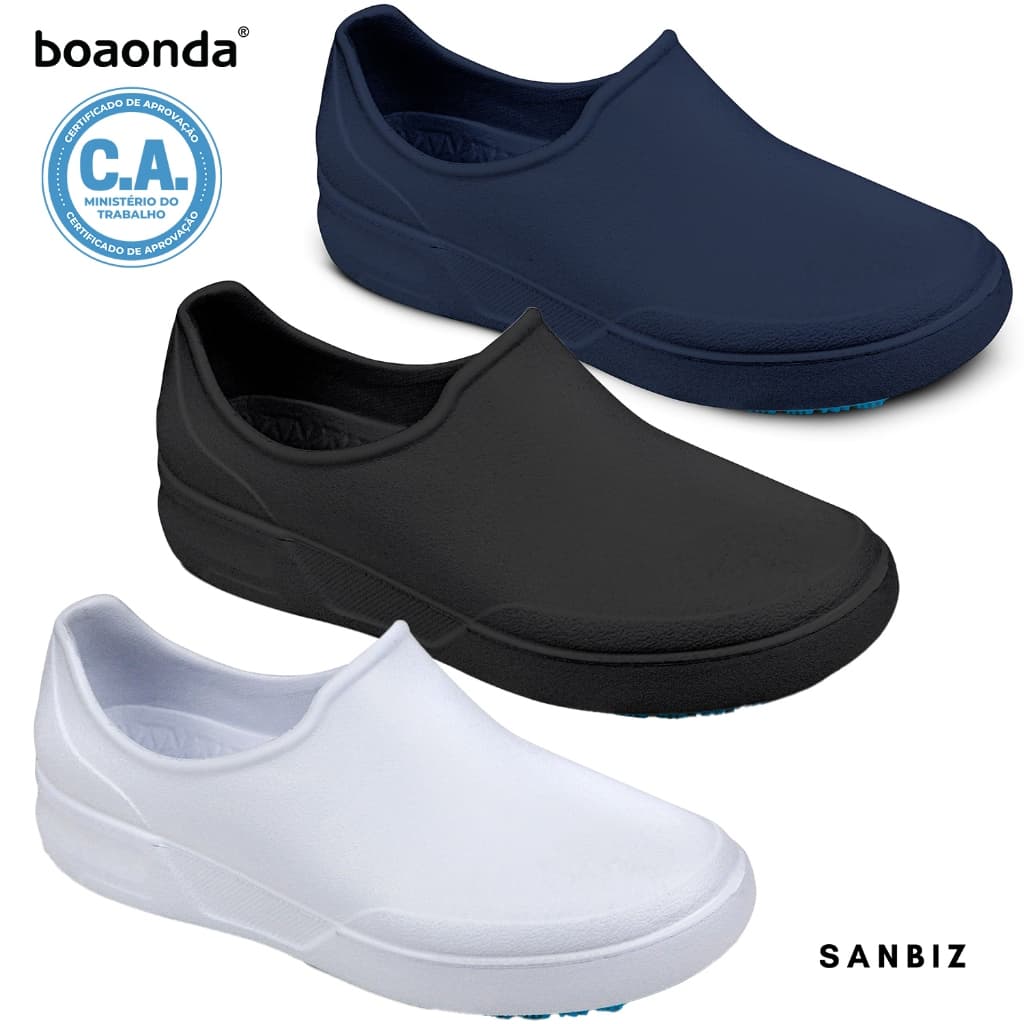Sapato de Segurança Boa Onda Maxxi Grip Cozinha, limpeza, enfermagem, trabalhalho EPI em EVA