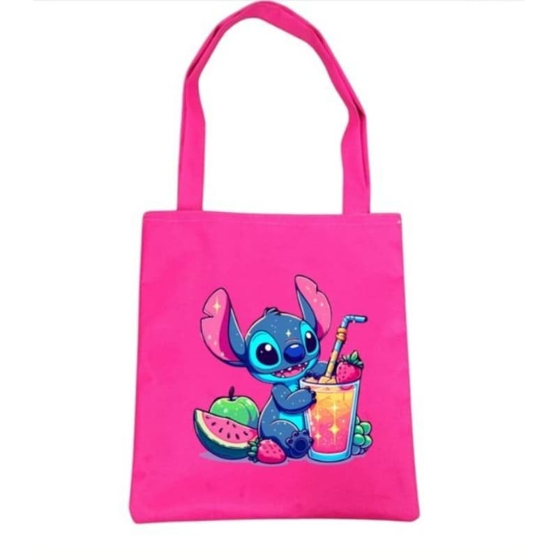 Bolsa Ecobag Rosa sthich 30x32 Promoção imperdível
