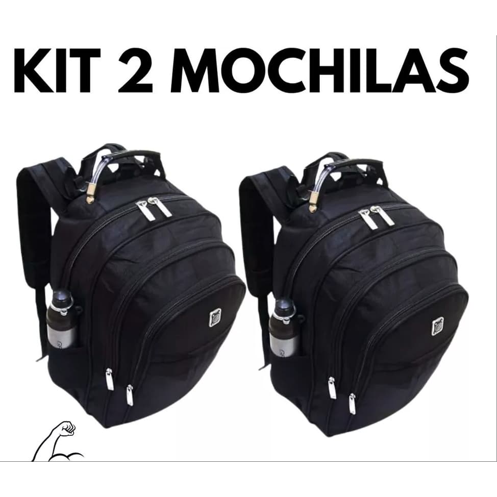 Kit 2 Mochilas Viagem Impermeável Reforçada Com Cabo
