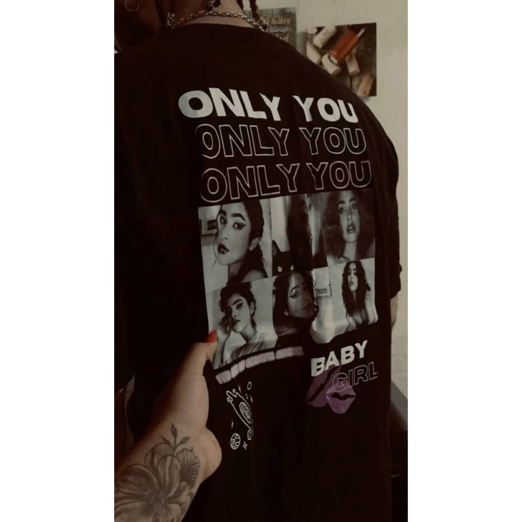 Camiseta Personalizada Only You | Estampa editada Nome Frase Musica e Foto| Presente Namorado