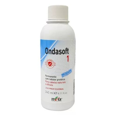 Líquido Permanente Modelador de Cachos Ondasoft N° 1 Cabelos Naturais e Difíceis Itely 240ml