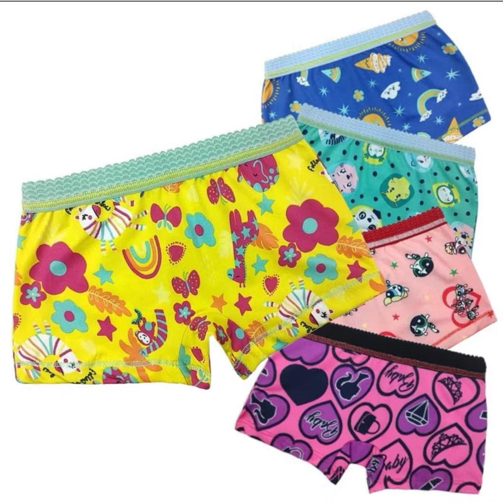 4 Calcinha box infantil menina