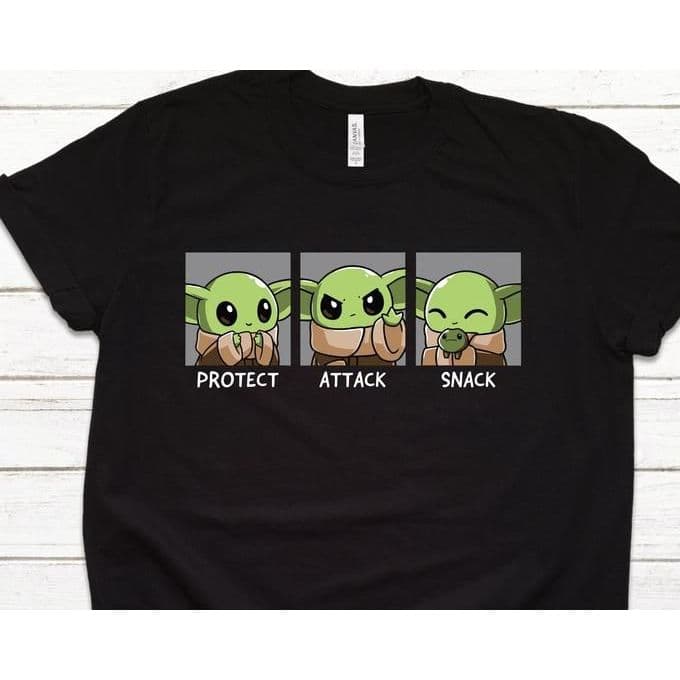 BABY YODA MANDALORIAN TSHIRT 100% ALGODAO ENVIO IMEDIATO UNISSEX BABYLOOK