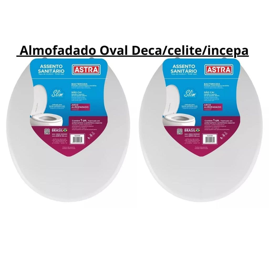 2 Tampas Vaso Sanitário Almofadado Oval Deca/celite/incepa