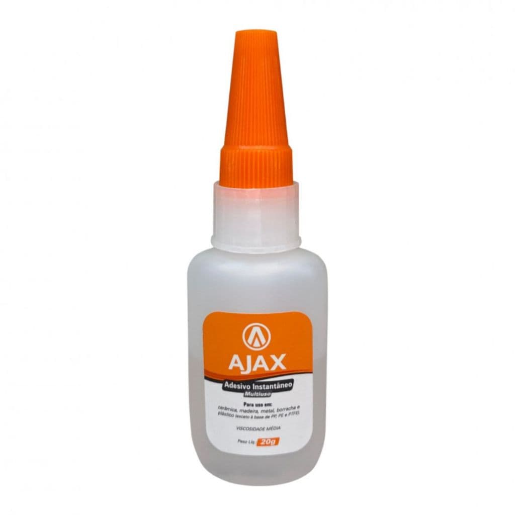 Cola Instantânea Adesiva Multiuso Ajax 20g  Fixação Rápida e Eficiente