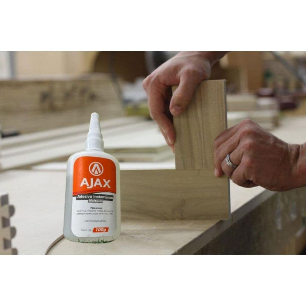 Cola Instantânea Adesiva Multiuso Ajax 100g  Fixação Rápida e Eficiente