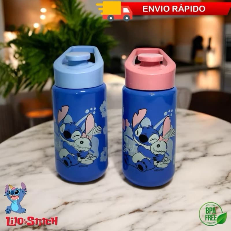 Garrafa Stitch 500ML - Adulto e Infantil
