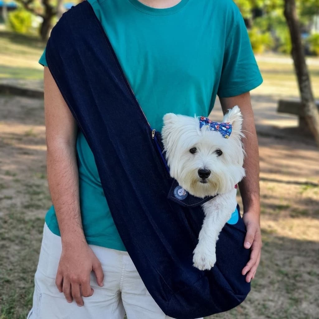 Bolsa Transporte Pet Sling Bag para Cachorro e Gato Pequeno Porte até 10kg | Bolsa de Ombro Pet