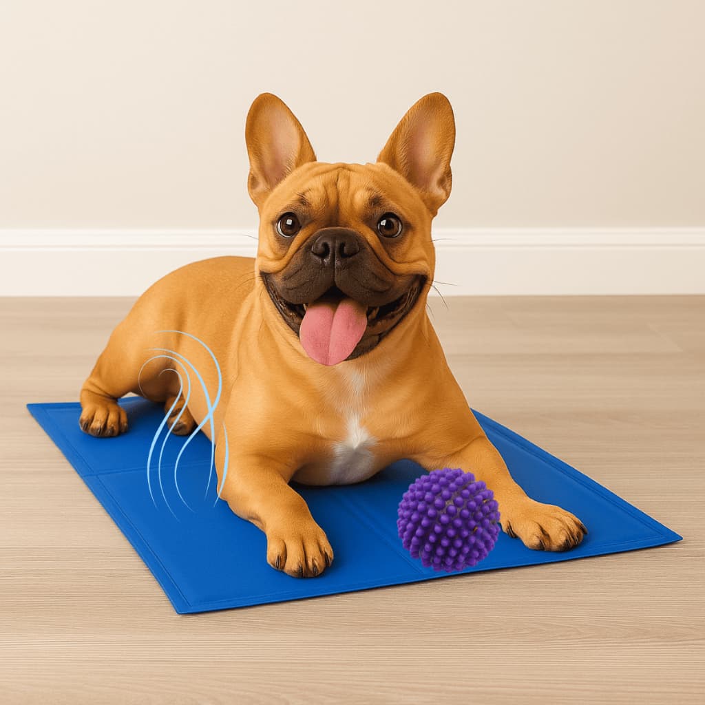 Tapete Gelado Para Pets Sem Refrigeração – Refresca Cães e Gatos, Atox. e Dobrável, Tamanhos M, G e GG