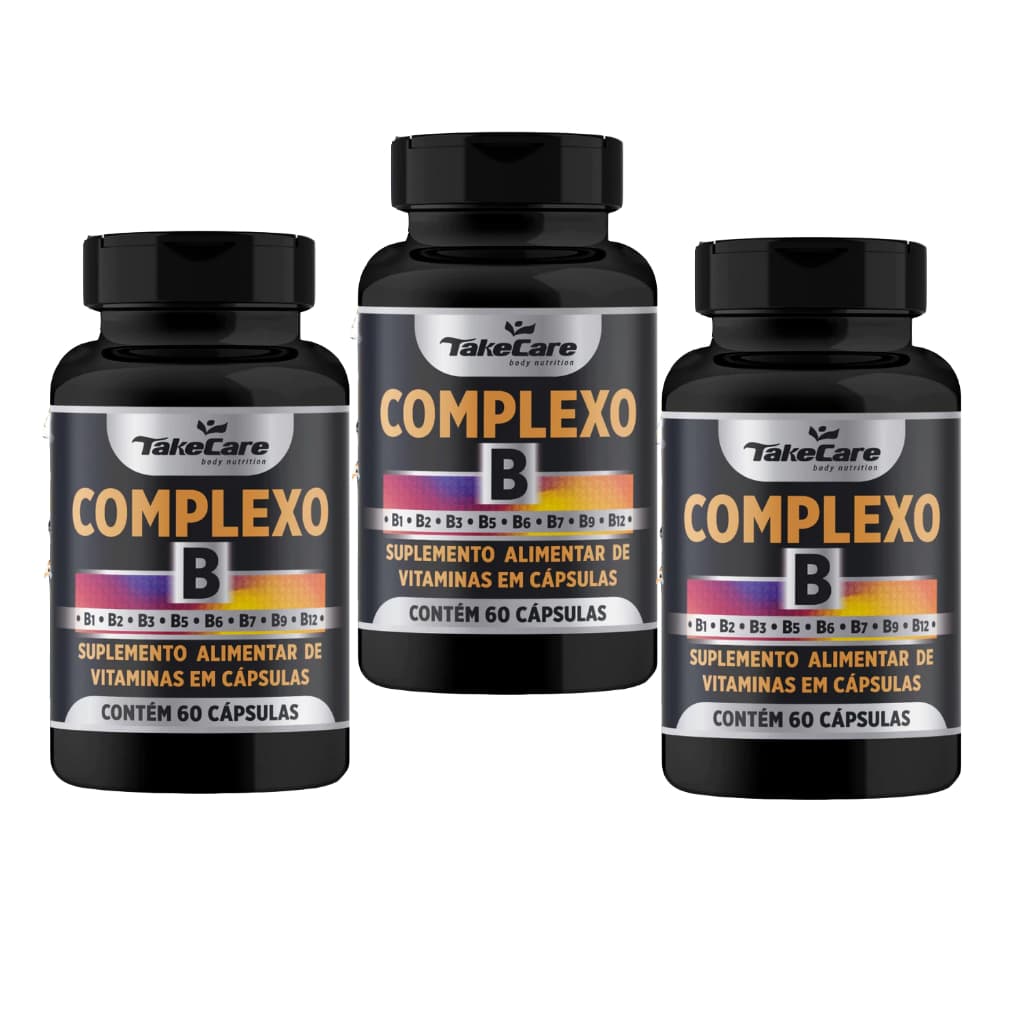 Complexo B 180 cápsulas Take Care Vitaminas B1, B2, B3, B5, B6, B7, B9 e B12 - Auxilia Metabolismo