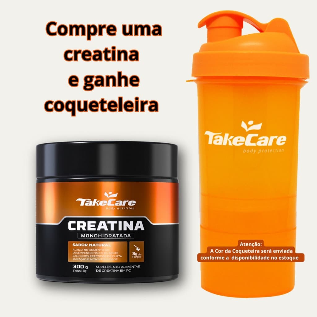 creatina monoidratada 100% pura + coqueteleira  Alta Absorção Sem Misturas Performance Força