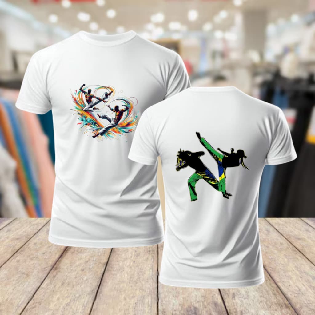 Camisa Camiseta Blusa Streetwear Masculina Feminina Algodao Capoeira