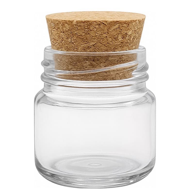 Potinho De Vidro 40 Ml Com Tampa De Rolha Para Velas lembrancinhas