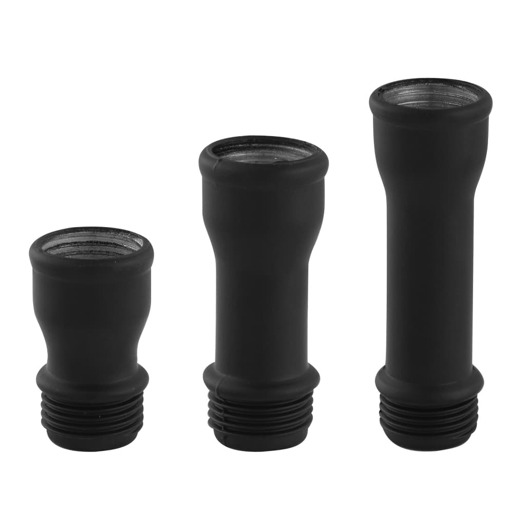 Kit Alongador Prolongador Extensor Para Torneira 1/2 Preto 4cm 6cm e 8cm