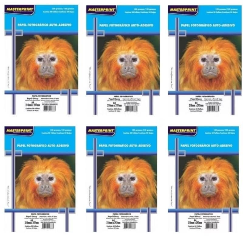Papel Fotografico 130g Adesivo Glossy A4 300 Folhas Masterprint Promoção!!!!!!
