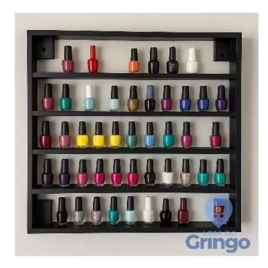 Expositor Grande de Esmaltes em MDF – 5 Prateleiras | Vai Montado