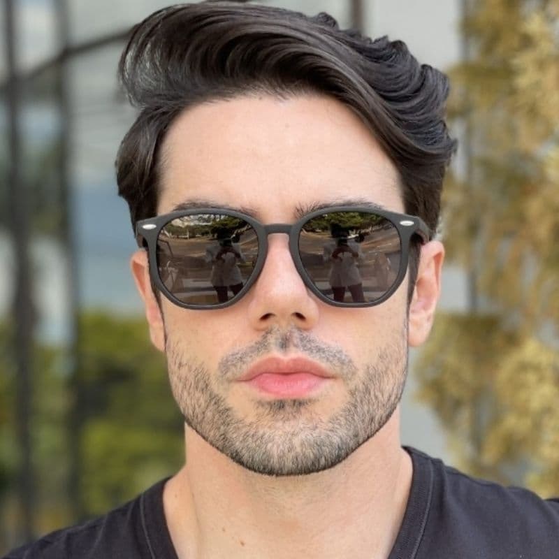 Óculos de Sol Masculino Quadrado em Acetato com Proteção UV400 517