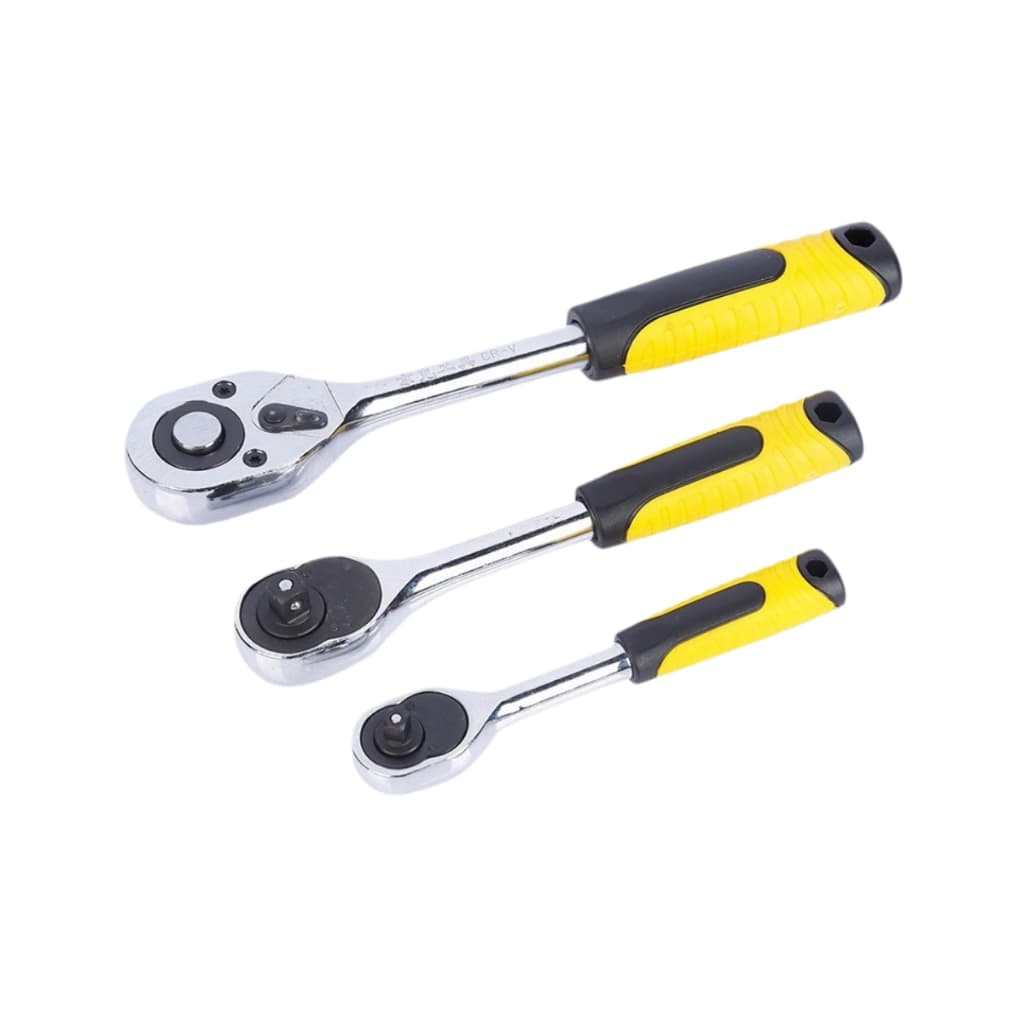 Chave Catraca Reversível 1/2, 3/8, 1/4 Polegada Para Soquete Sextavado Profissional