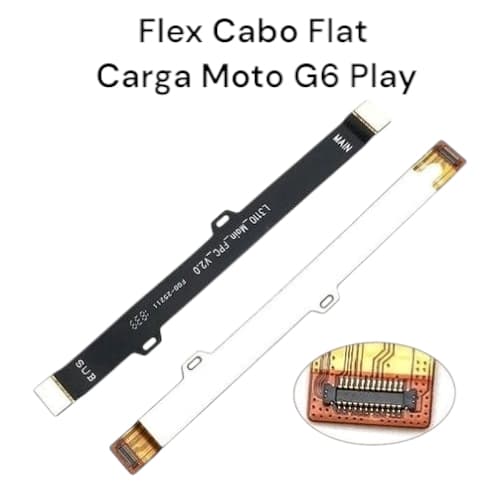 Flex Cabo Flat De Carga Moto G6 Play