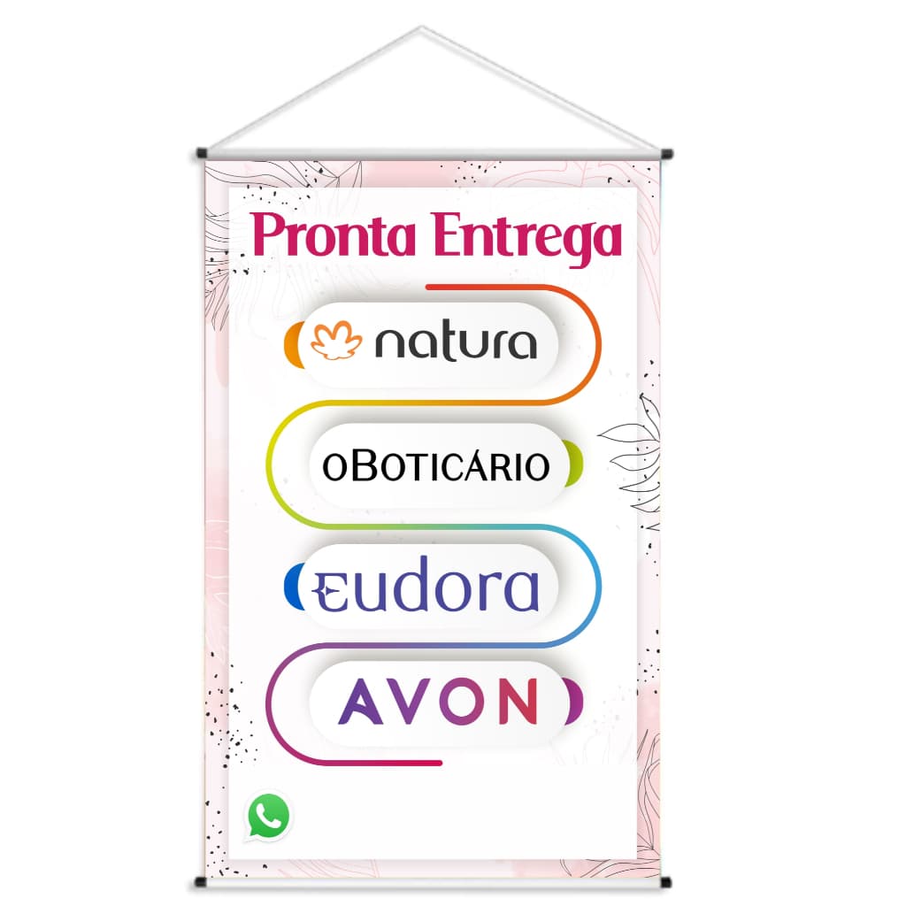 Banner LONA -  REVENDEDOR AVON/NATURA/BOTICARIO/EUDORA  60x90 pronta entrega