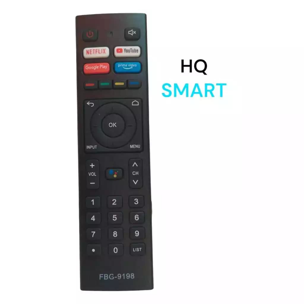 Controle Remoto compativel HQ konka 9198 NETFLIX/ YOUTUBE/ PRIME VIDEO/GOOGLE PLAY FBG-9198