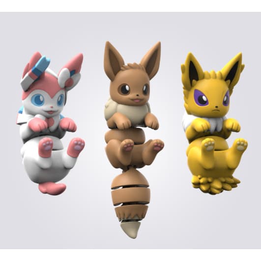 Chaveiro Umbreon, eevee, jolteon, espeon, sylveon, flareon, vapereon, leafeon, glaceon, - Impressão 3D