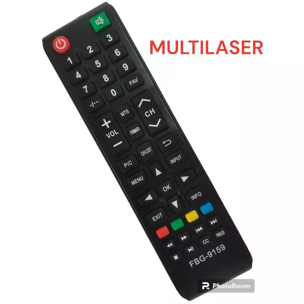 Controle Remoto compativel Tv Multilaser TL016 TL017 TL037 TL038 FBG-9159