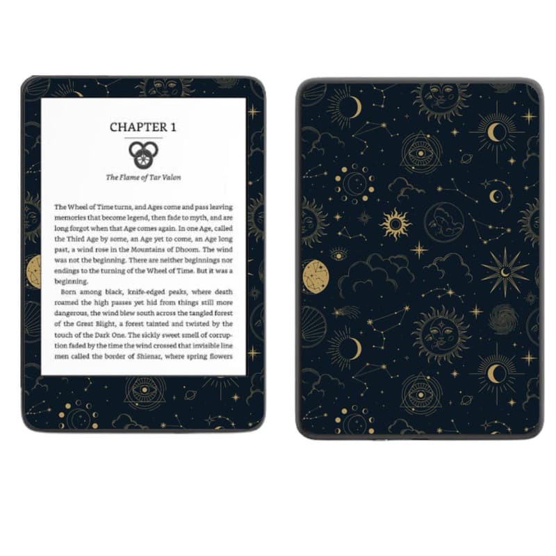 Película Adesiva Skin Kindle COLEÇÃO ASTROMIGA| Vinil Fosco + Adesivos de Brinde