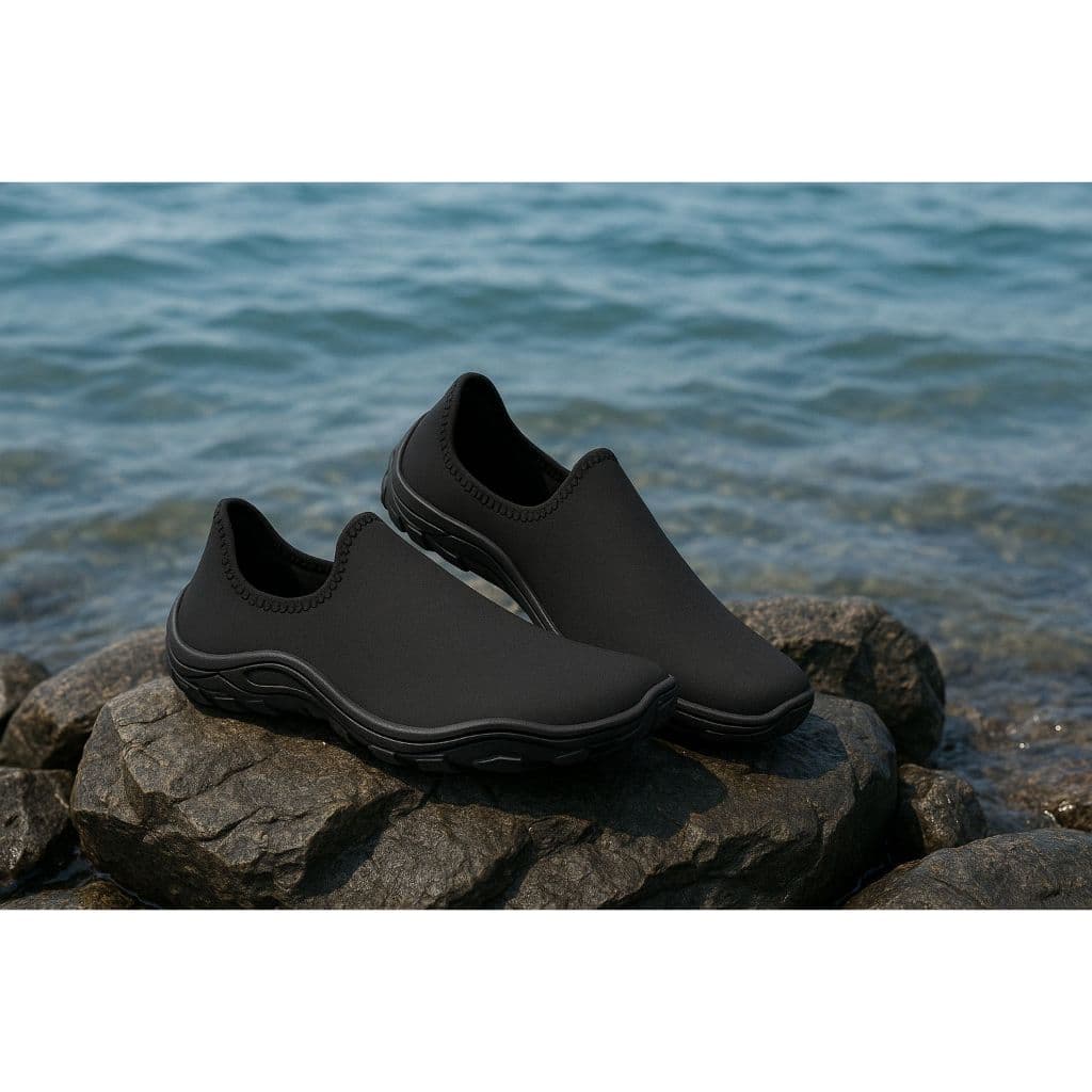 sapatilha tenis aquatica nautico COSTURADO lisa preta masculino feminino hibrida para caminhada trilha pesca praia
