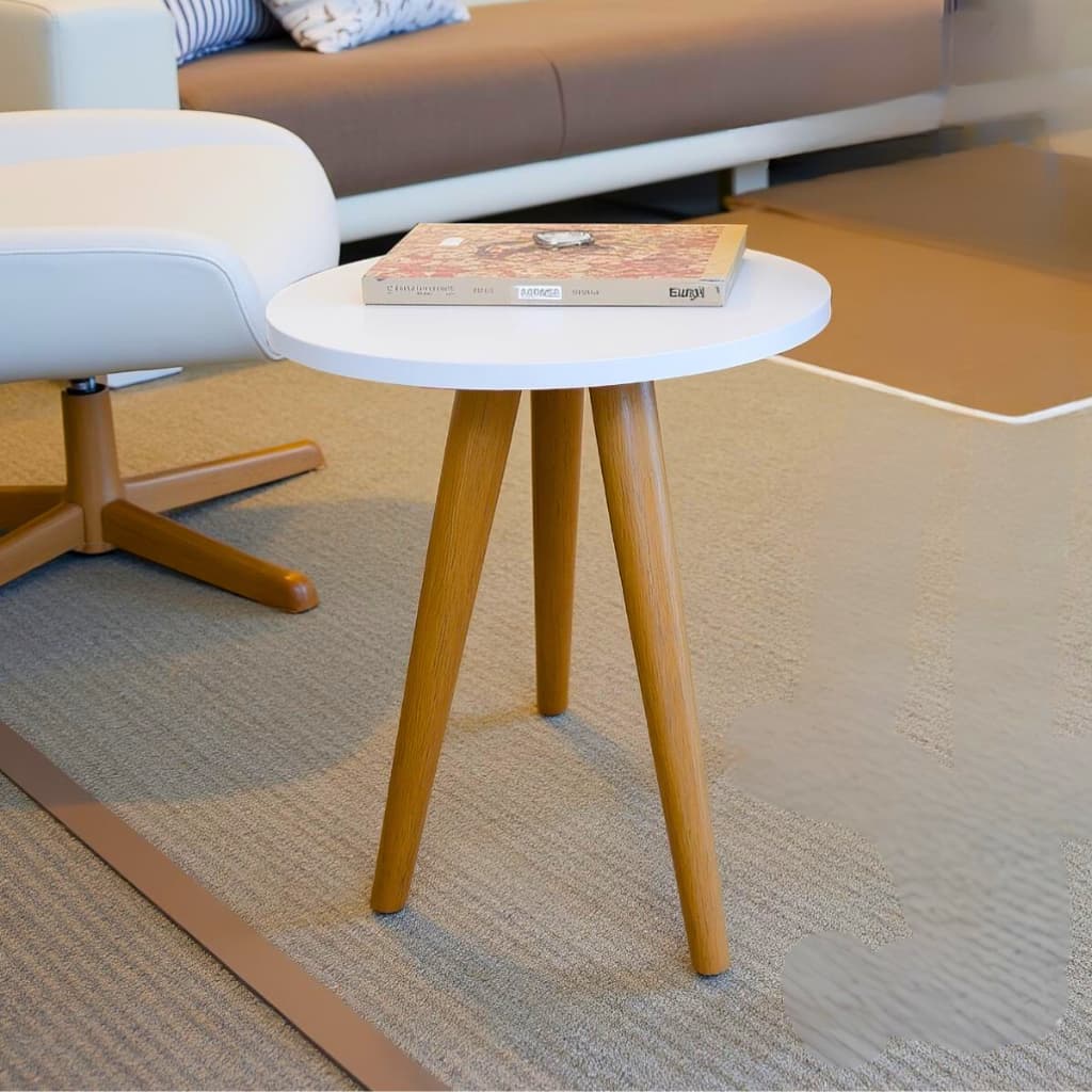 Mesinha Mesa Canto e Apoio Lateral Cabeceira 35x40 Pe Palito De Sofa e Sala Decorativa Centro Mdf