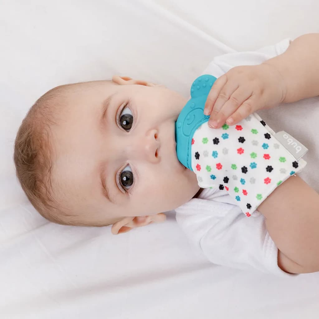 Luvinha Mordedor Silicone Bebe Ursinho Azul Rosa Buba