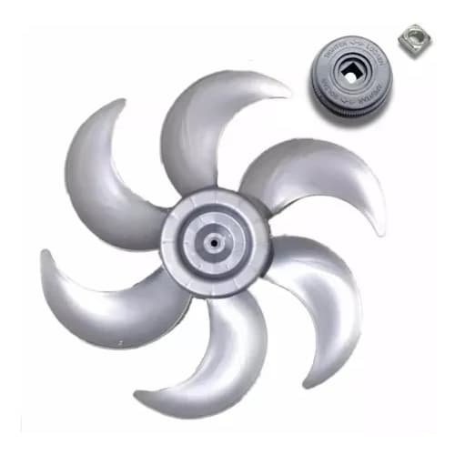 Helice Ventilador Mallory 6 Pás + Porca Trava Turbo Olimpo