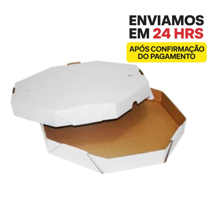 Caixas Oitavadas para pizza esfihas doces salgados 20cm com 5 Unidades