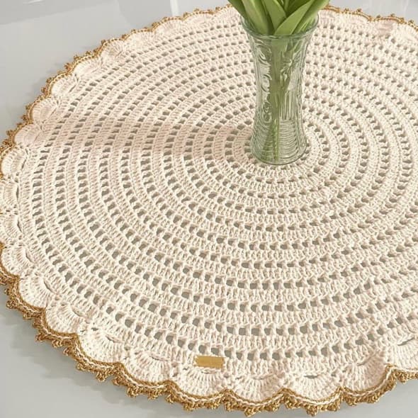 Trilho de mesa Lovely | Trilho de mesa de crochê