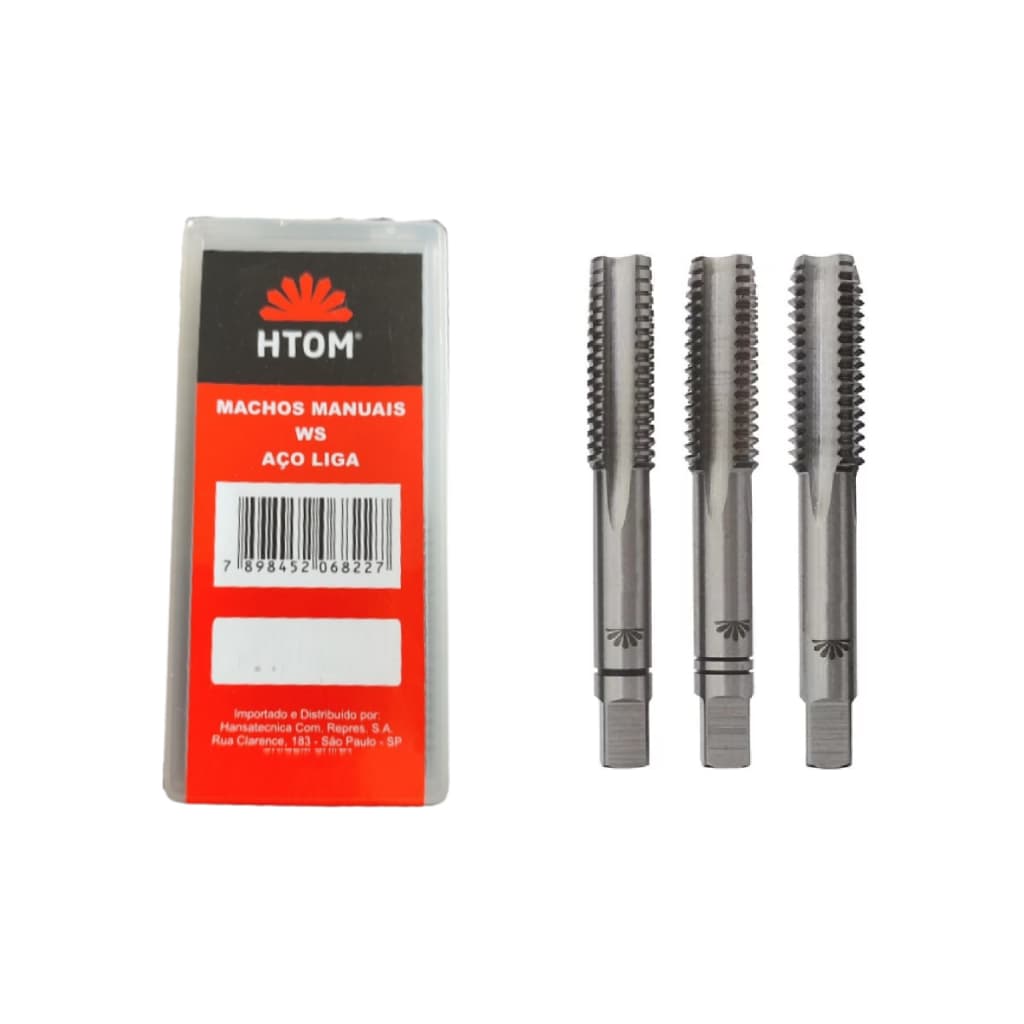 JOGO DE MACHO 1/8(N5) UNC POLEGADA TRÊS PEÇAS RESISTENTE