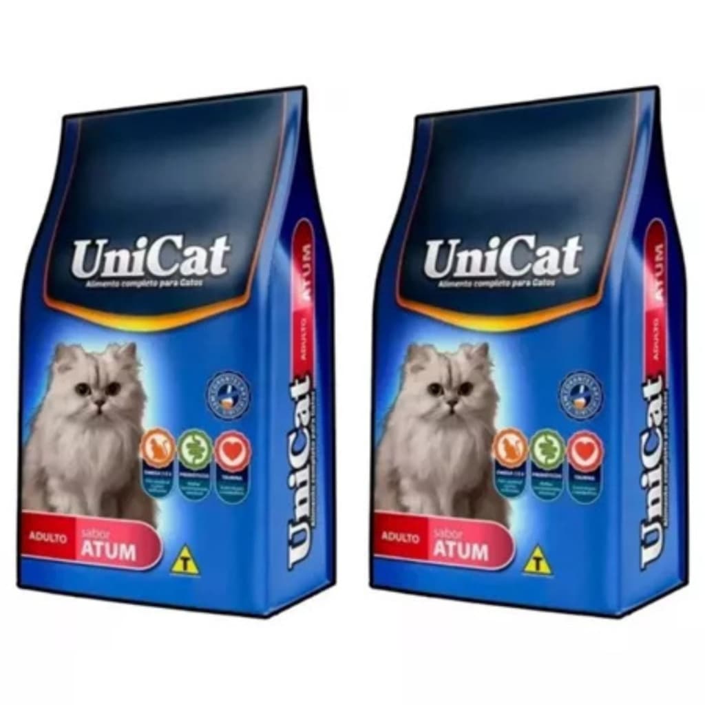 Kit 2 Pacotes Ração Unicat Gatos Adultos Atum 10,1kg