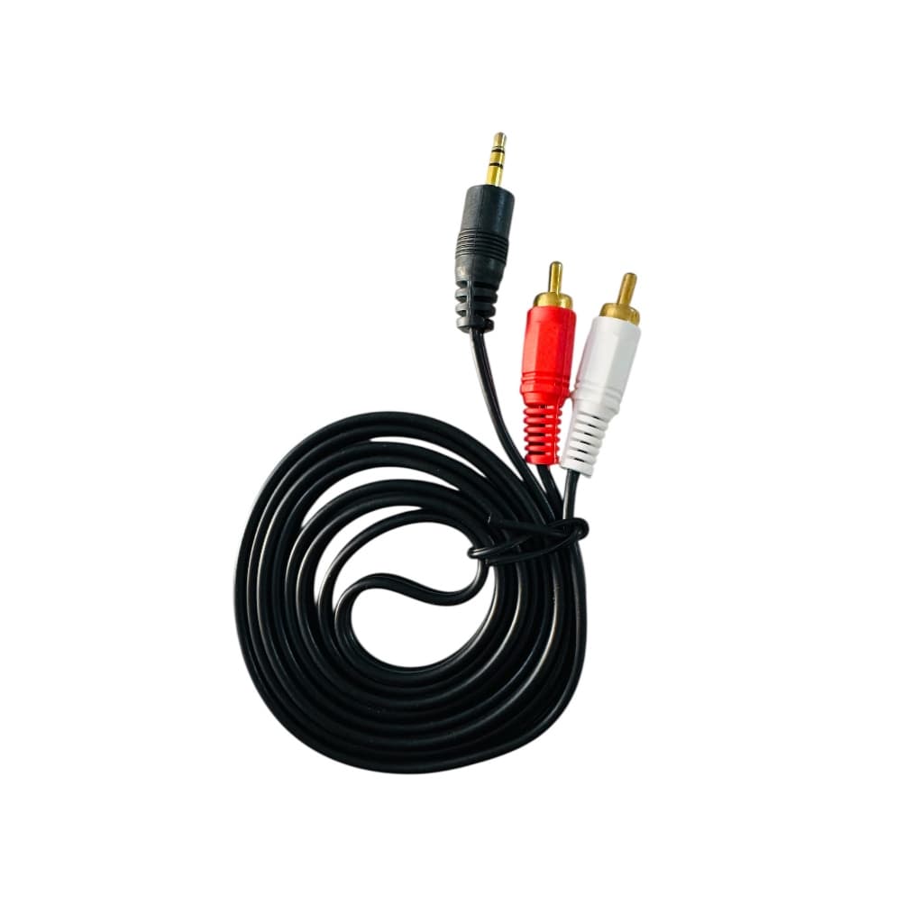 Cabo De Áudio Auxiliar P2 Macho Para 2 Rca 1,5 Metro Cabo Auxiliar P2 X 2 Rca Cabo P2 Rca (RCA-P2+2)