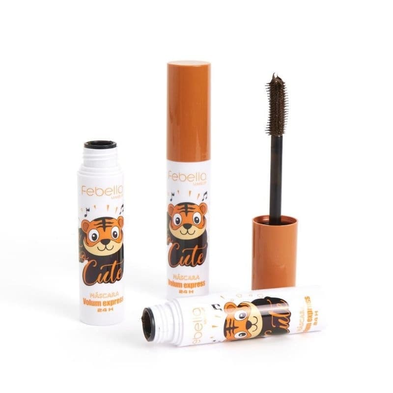Mascara de cílios marrom fabella volume express